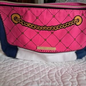 Estee Lauder Pink with Gold Chain-Print Cosmetic Bag